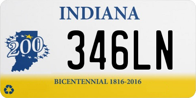 IN license plate 346LN