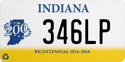 IN license plate 346LP