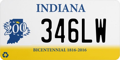 IN license plate 346LW