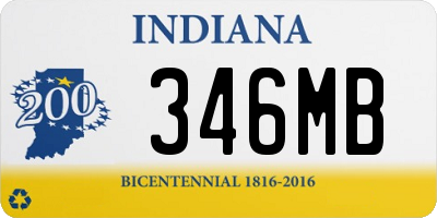 IN license plate 346MB