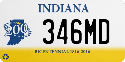 IN license plate 346MD