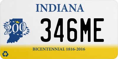 IN license plate 346ME