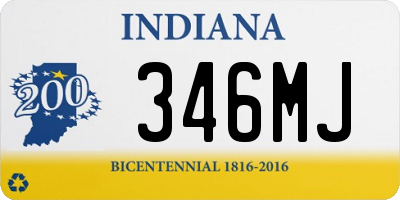 IN license plate 346MJ