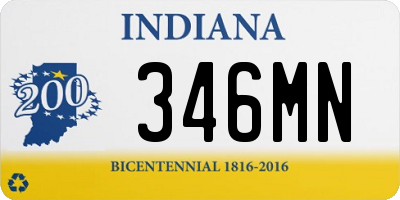 IN license plate 346MN