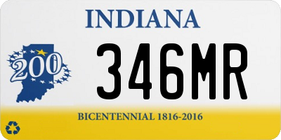 IN license plate 346MR