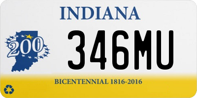 IN license plate 346MU