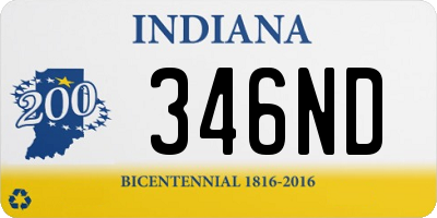 IN license plate 346ND