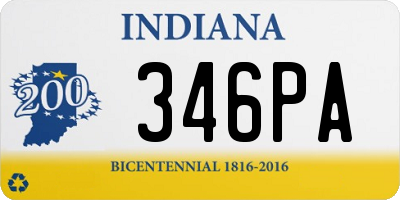 IN license plate 346PA