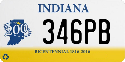 IN license plate 346PB