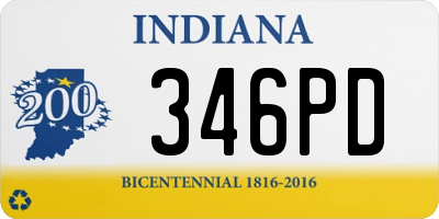 IN license plate 346PD