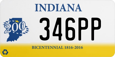 IN license plate 346PP