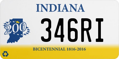 IN license plate 346RI