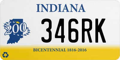 IN license plate 346RK