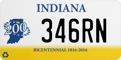 IN license plate 346RN