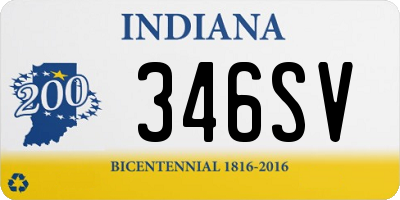 IN license plate 346SV