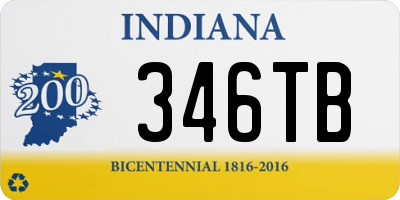 IN license plate 346TB