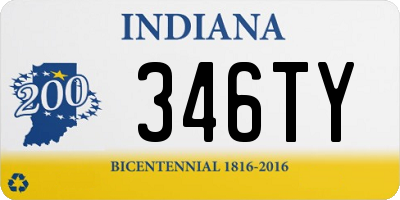 IN license plate 346TY