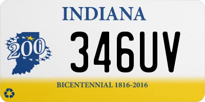 IN license plate 346UV