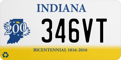 IN license plate 346VT