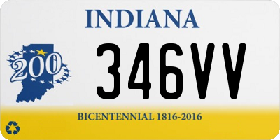 IN license plate 346VV