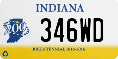 IN license plate 346WD