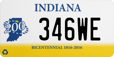 IN license plate 346WE