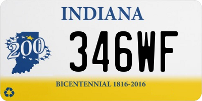 IN license plate 346WF