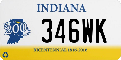 IN license plate 346WK