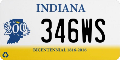 IN license plate 346WS