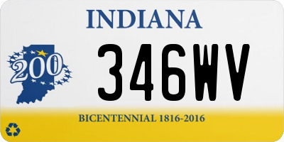 IN license plate 346WV