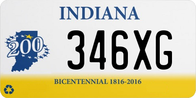 IN license plate 346XG