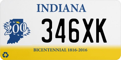 IN license plate 346XK