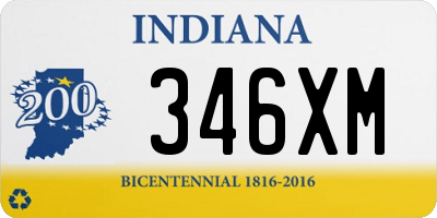 IN license plate 346XM