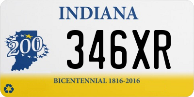 IN license plate 346XR