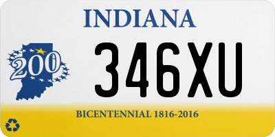 IN license plate 346XU