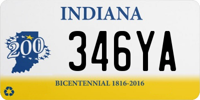 IN license plate 346YA