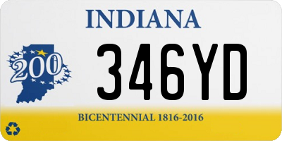 IN license plate 346YD