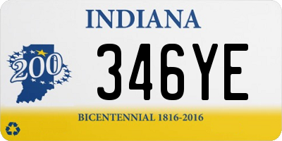 IN license plate 346YE