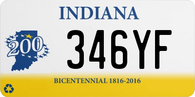 IN license plate 346YF