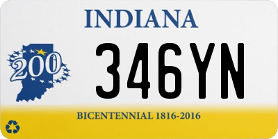 IN license plate 346YN