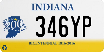 IN license plate 346YP