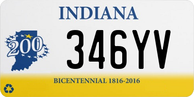 IN license plate 346YV