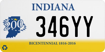 IN license plate 346YY