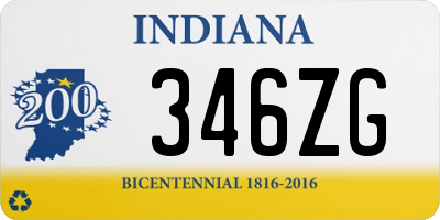 IN license plate 346ZG