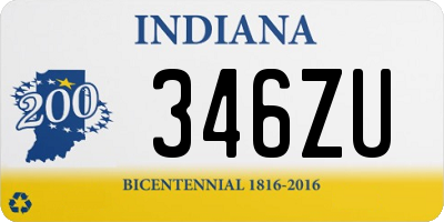 IN license plate 346ZU