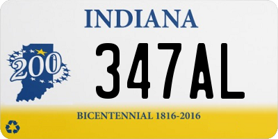 IN license plate 347AL