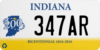 IN license plate 347AR