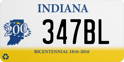 IN license plate 347BL