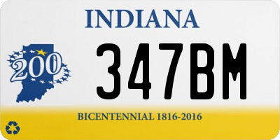 IN license plate 347BM