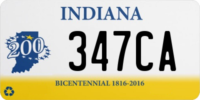 IN license plate 347CA